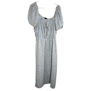Who What Wear Floral Babydoll Dress Sz XL Cottagecore Feminine Soft Milkmaid